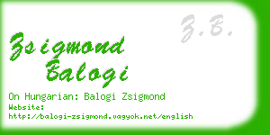 zsigmond balogi business card